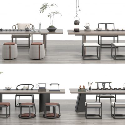 新中式茶桌椅组合