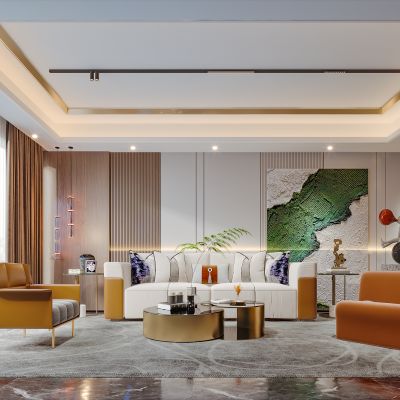 现代简约轻奢客厅