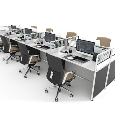 现代公共区办公桌椅组合