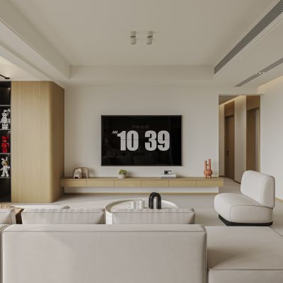 现代原木客餐厅