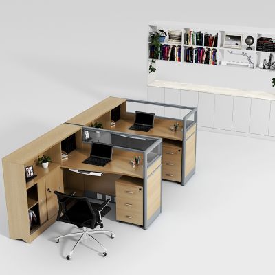 现代公共区办公桌椅组合