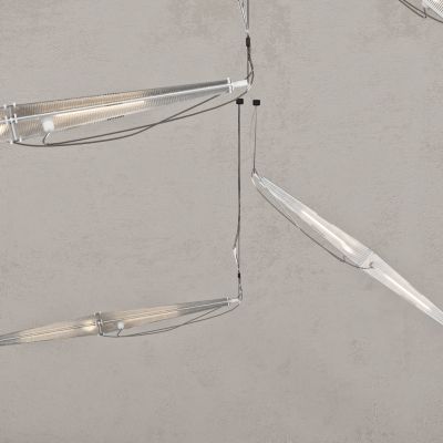 现代条形吊灯 艺术吊灯 条形亚克力玻璃吊灯 