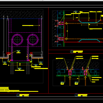 双轨防火卷帘收口节点详图