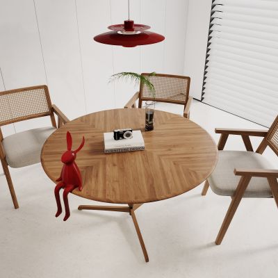 侘寂，餐桌，餐厅，原木