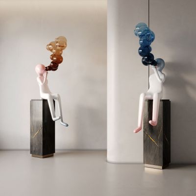 现代室内雕塑装置