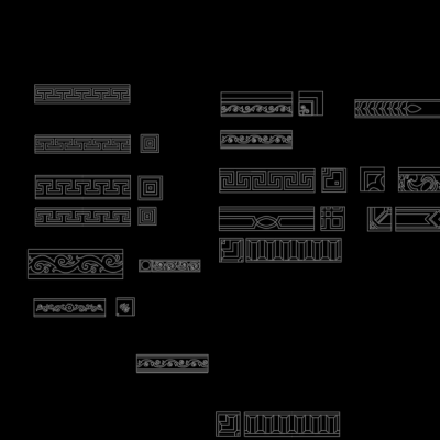 拼花，图案CAD超全图库