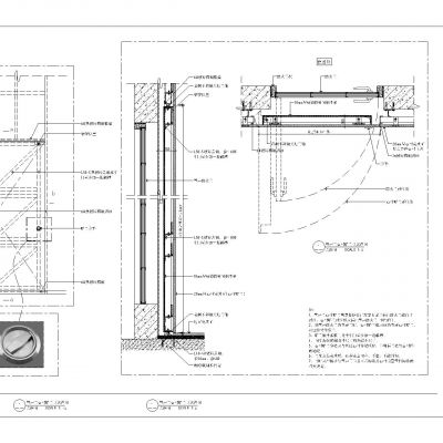 各类消火栓装饰门及管道井节点，大样装饰门节点