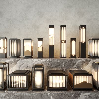 新中式景观灯 新中式户外灯 草坪灯 草地路灯 花园室外落地灯 庭院灯