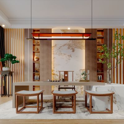 新中式简约轻奢茶室