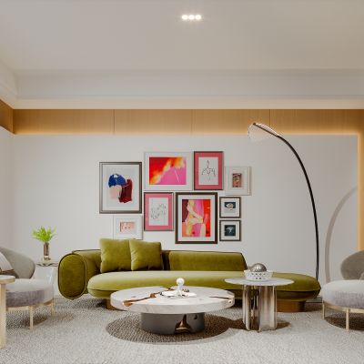 北欧简约轻奢客厅