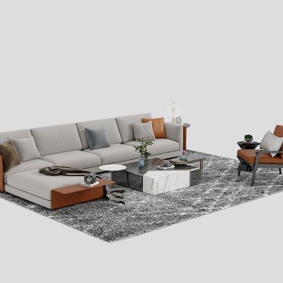 现代沙发茶几组合