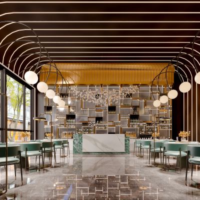 现代简约轻奢酒吧餐厅