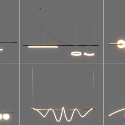 现代餐厅吊灯3D模型