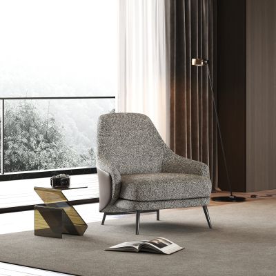 现代简约休闲椅边几组合