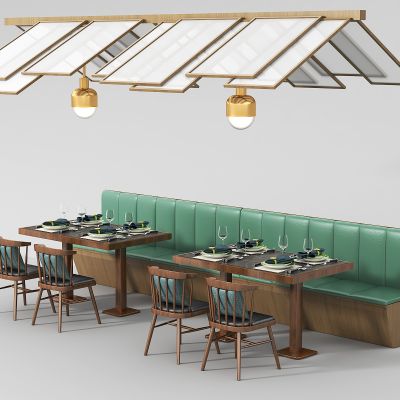 中餐厅卡座桌椅组合