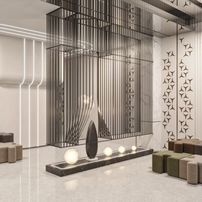 现代售楼部玄关