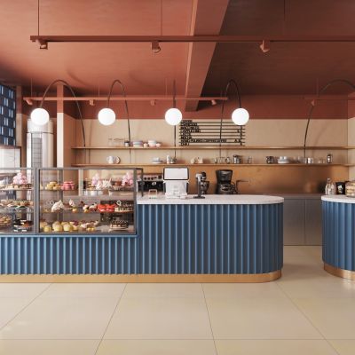 现代轻奢咖啡烘焙店