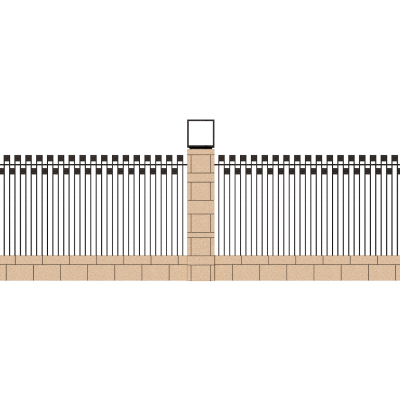 新中式景观围墙栏杆壁灯