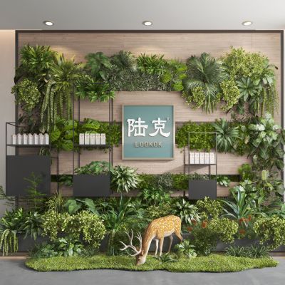 美陈植物造景墙