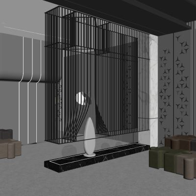 现代售楼处玄关