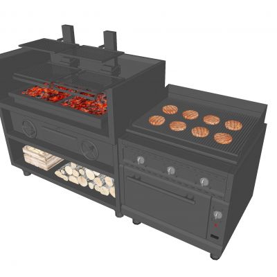 现代户外烧烤架