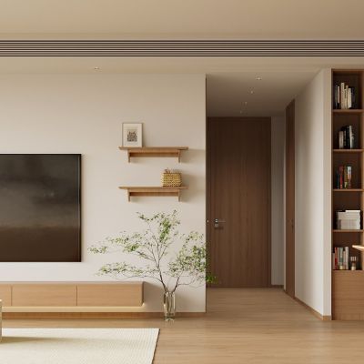 现代原木客餐厅