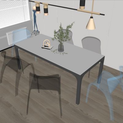 现代餐桌椅组合