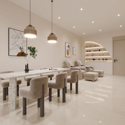 现代美甲店，美甲店，按摩店，美发店，门头