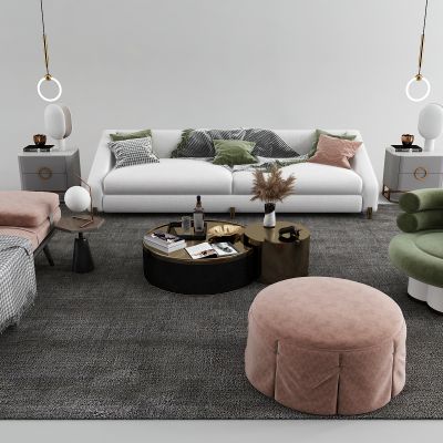 现代沙发茶几组合