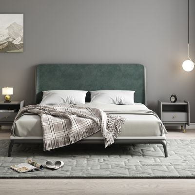 北欧双人床床头柜