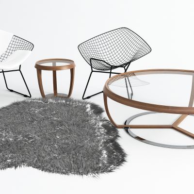 现代茶几休闲椅组合