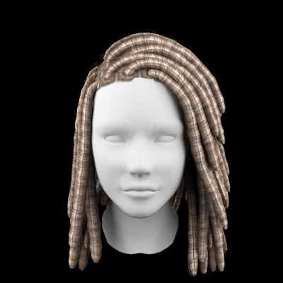 男士脏辫发型头模
