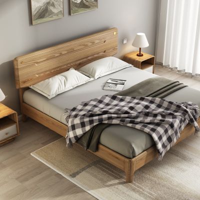 北欧实木白蜡木双人床床头柜