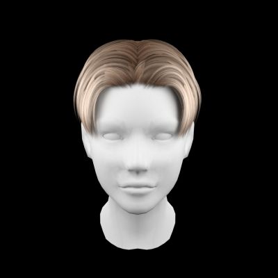 男士中分发型头模