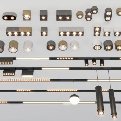 筒灯 射灯 磁级轨道灯