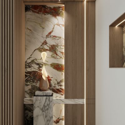 轻奢风岩板玄关