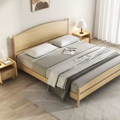 北欧实木白蜡木双人床床头柜