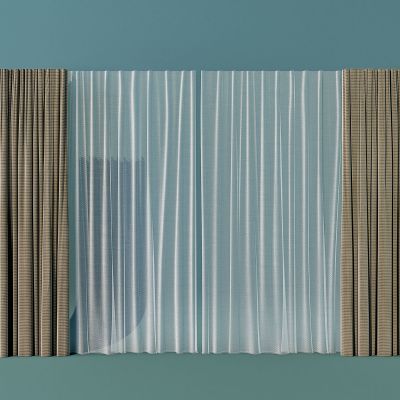 现代布艺窗帘透光帘