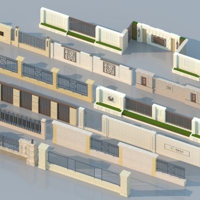 新中式景观围墙