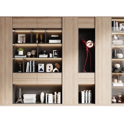 现代书柜 装饰柜 书籍摆件