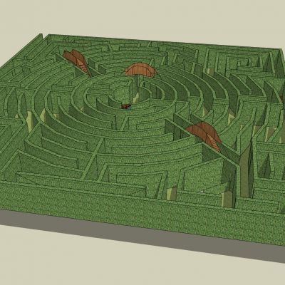 绿色植物迷宫SU模型3D模型