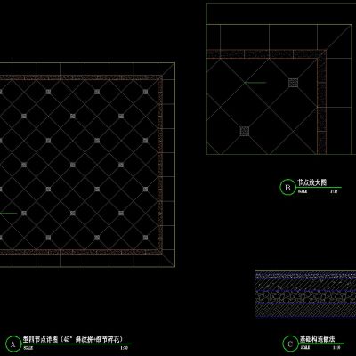 3大类景观铺装标准化CAD施工图