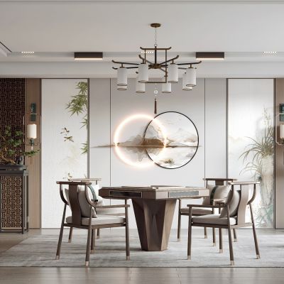 新中式棋牌室3D模型