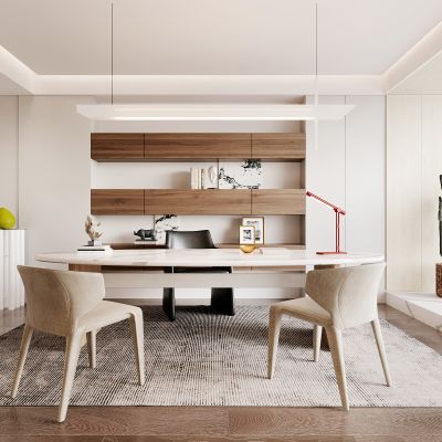 侘寂，书房，书桌椅，书柜