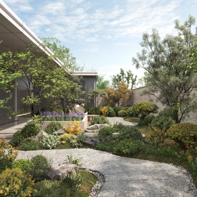 现代别墅庭院景观