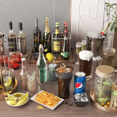 现代果汁酒水组合