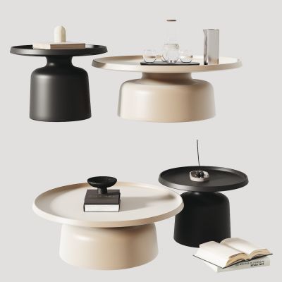 现代茶几，摆件