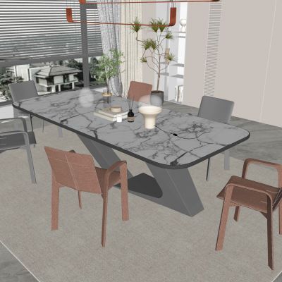 现代餐桌椅组合