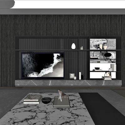 客餐厅，电视机柜，电视机墙，高级灰
