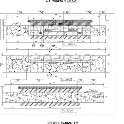 售楼部大堂接待台大样图